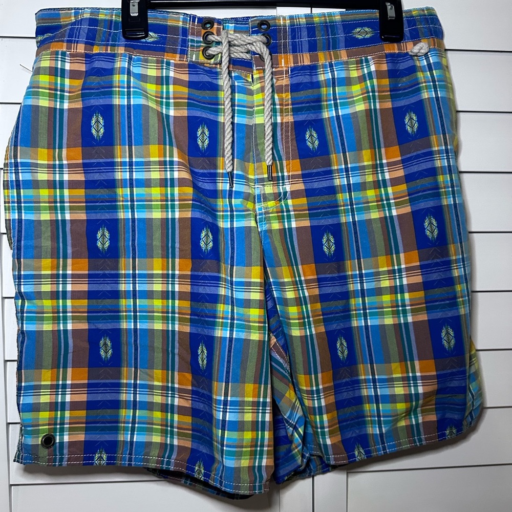 Polo Ralph Lauren Vintage Preppy Men’s Swim Shorts Embroidery Large 8”